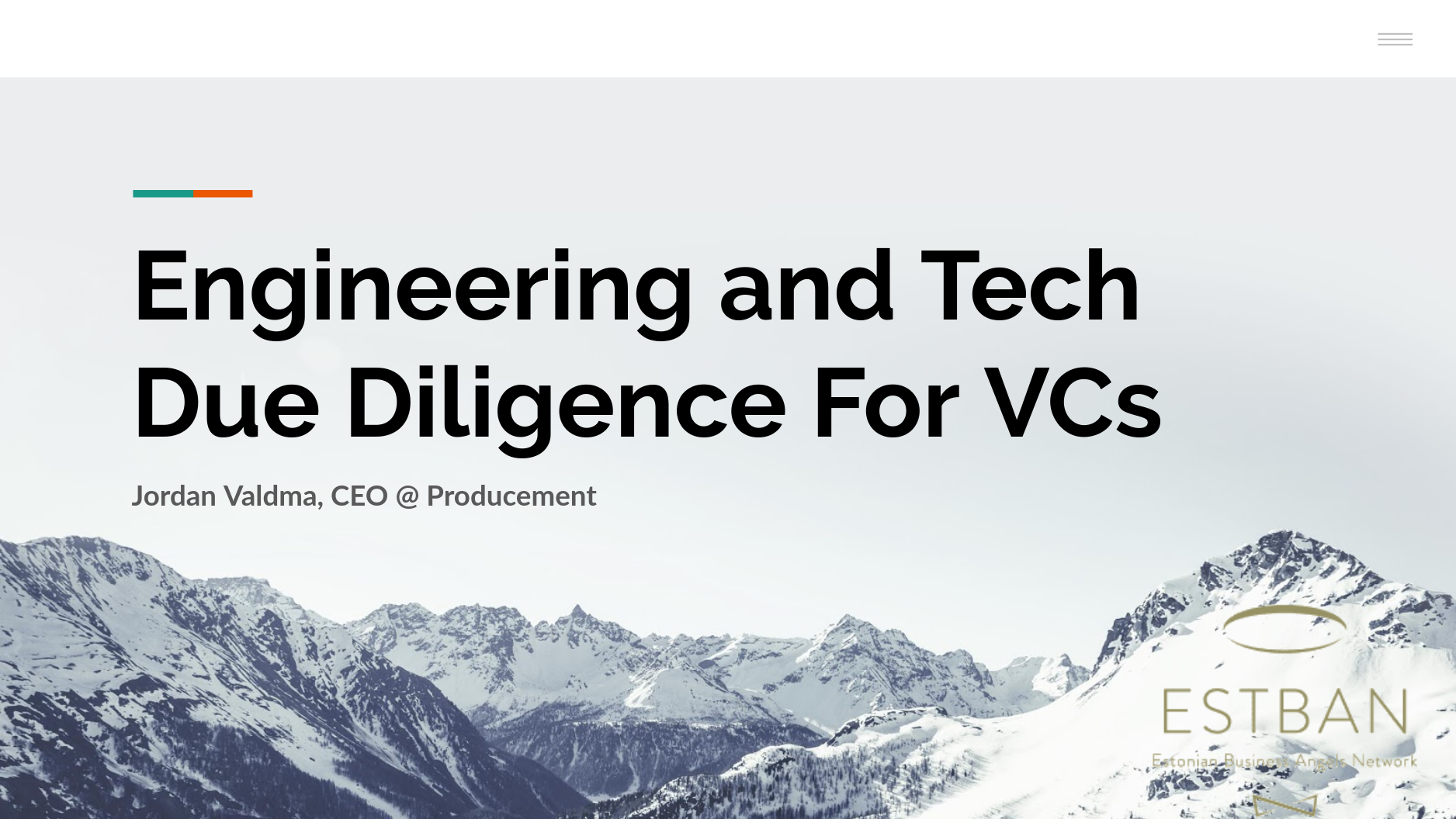 Read more about the article Engineering and Tech Due Diligence for VCs